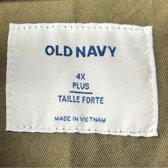 Old Navy Army Green Utility Jacket 4X - Picture 7 of 7